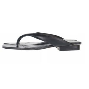 Cult Gaia Jasie Black Leather Thong Flat Flip Flop Sandals 40 10